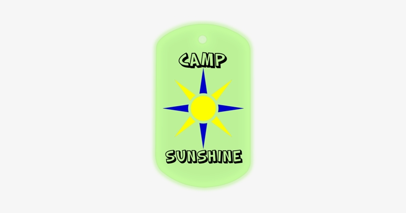 Camp Sunshine Glow In The Dark Dog Tag - 8in X 8in Emotional Support Dog On Board Animals With, transparent png download