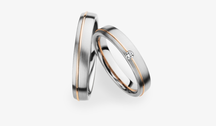 Christian Bauer Platinum And Rose Gold Matching Wedding - Christian Bauer Wedding Ring, transparent png download