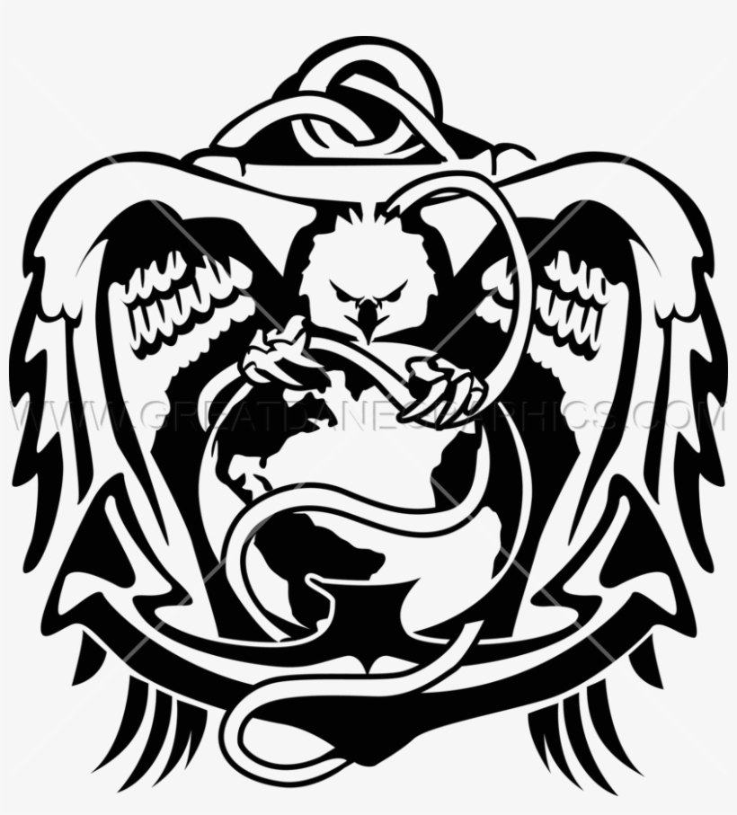 Eagle, Globe Amp Anchor Production Ready Artwork For - Openclipart, transparent png download