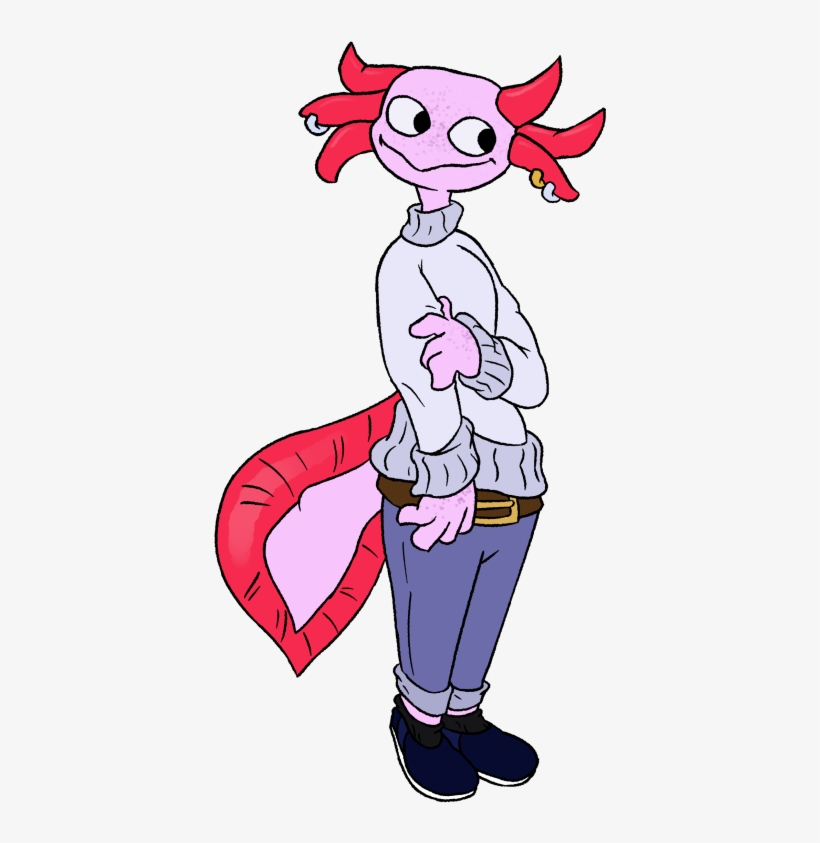 Tumblr Otter Axolotl Salamander Snot Picturesque Png - Cartoon, transparent png download