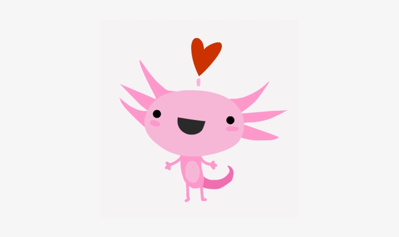 I Love Axolotl Messages Sticker-1 - Love, transparent png download