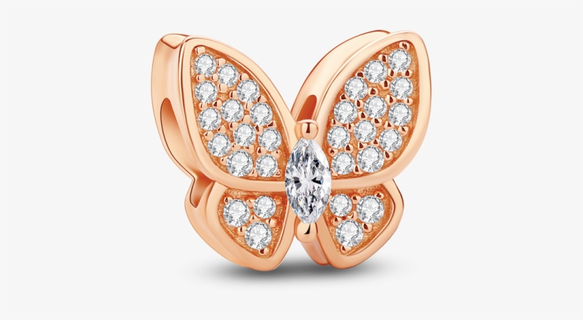 Glamulet Butterfly Series Bead Charm Fits Pandora Bracelet, transparent png download