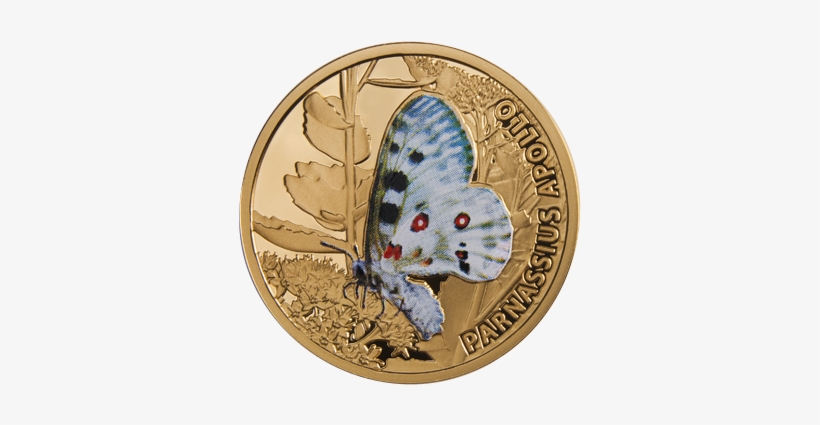 Apollo Butterflies Proof Gold Coin 5$ Niue - Apollo, transparent png download
