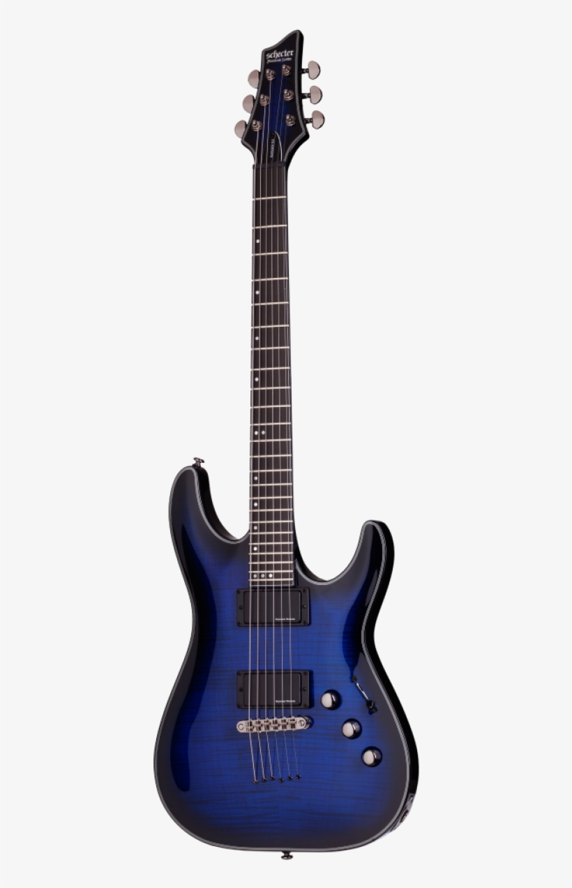 Schecter Guitar Blackjack Sls C 1 Active See Thru Blue - Schecter Damien Elite 6 Crb, transparent png download