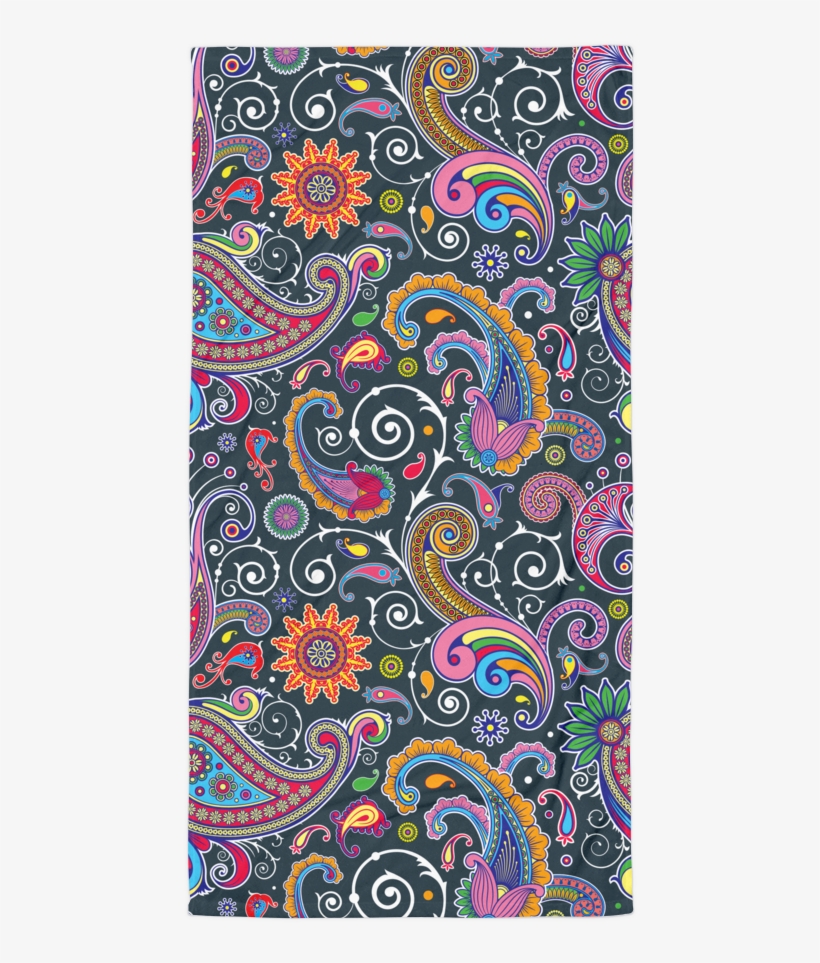 Paisley Pattern Towel - Paisley Flower Floral Basketball Carrying Drawstring, transparent png download