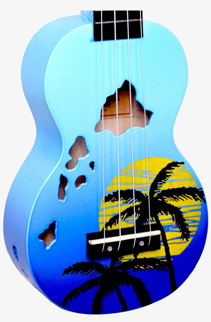 Mahalo Hawaii Blue Burst Soprano Ukulele - Ukulele, transparent png download