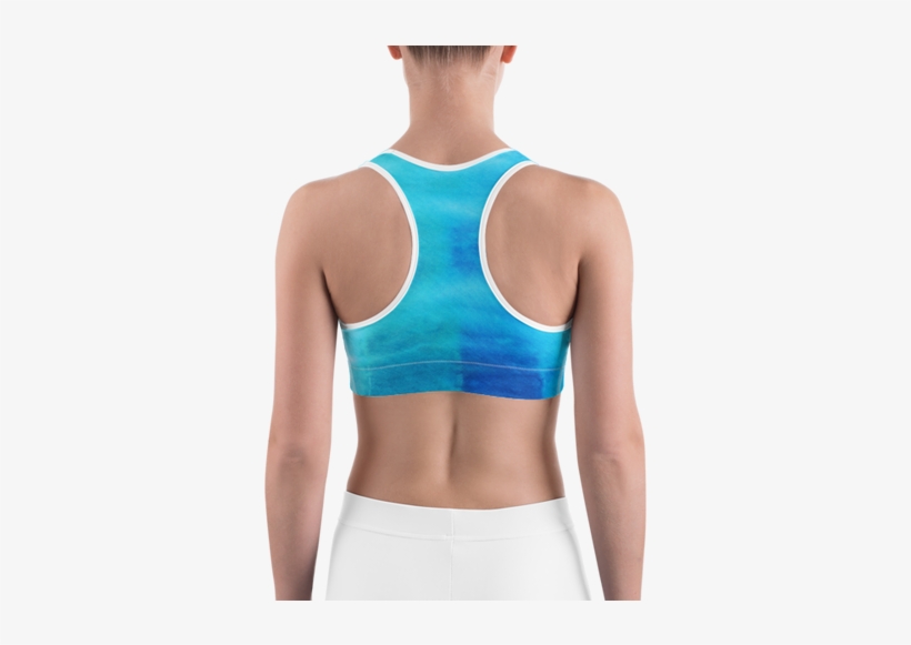 Blue Burst Tie Dye Sports Bra - Bra, transparent png download
