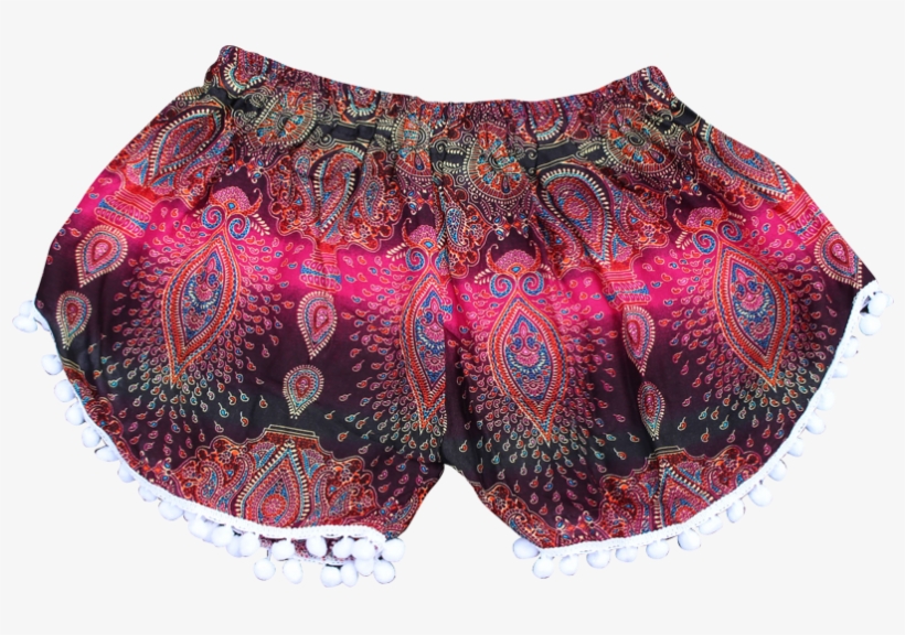 Pink Paisley Shorts - Shorts, transparent png download