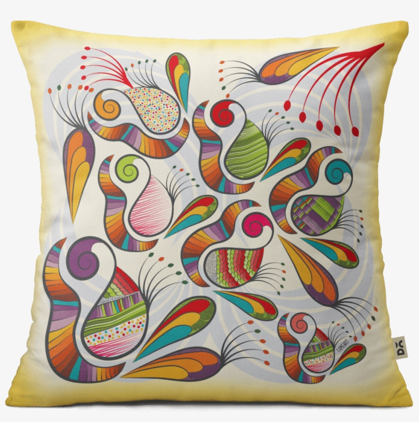 Dailyobjects Pattern Paisley 18" Cushion Cover Two - Pattern Metal Print By Famenxt, transparent png download
