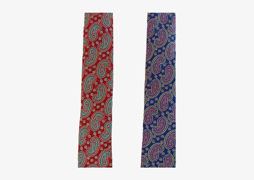 Royal Blue & Red Colorful Paisley Print Silk Italian - Tapestry, transparent png download