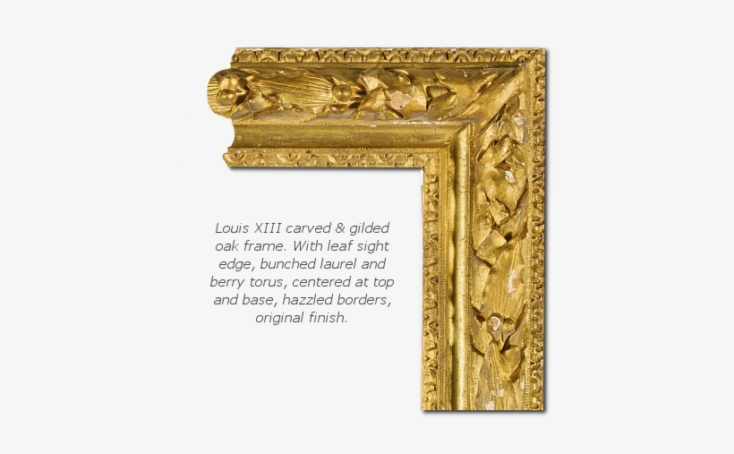 Louis Xiii Carved & Gilded Oak Frame - Oak, transparent png download