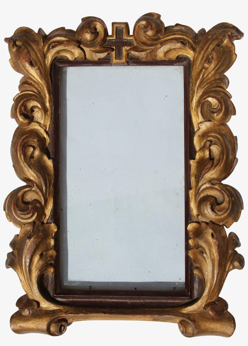 Original 18th Century Baroque Wood Carved Gilt Prayer - Tallados En Madera Marcos, transparent png download