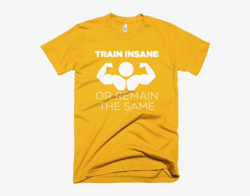 Train Insane - Gym T-shirts - T-shirt, transparent png download