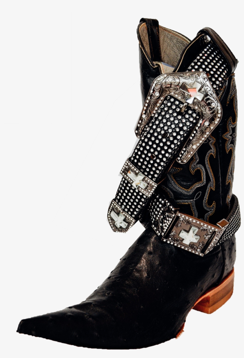 Black Leather On Tan Heels - Bota Vaquera Para Hombre Perronas, transparent png download