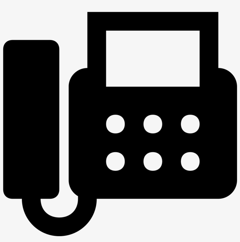 This Icon Features A Phone Connected To A Fax Device - Fax Icon Png, transparent png download