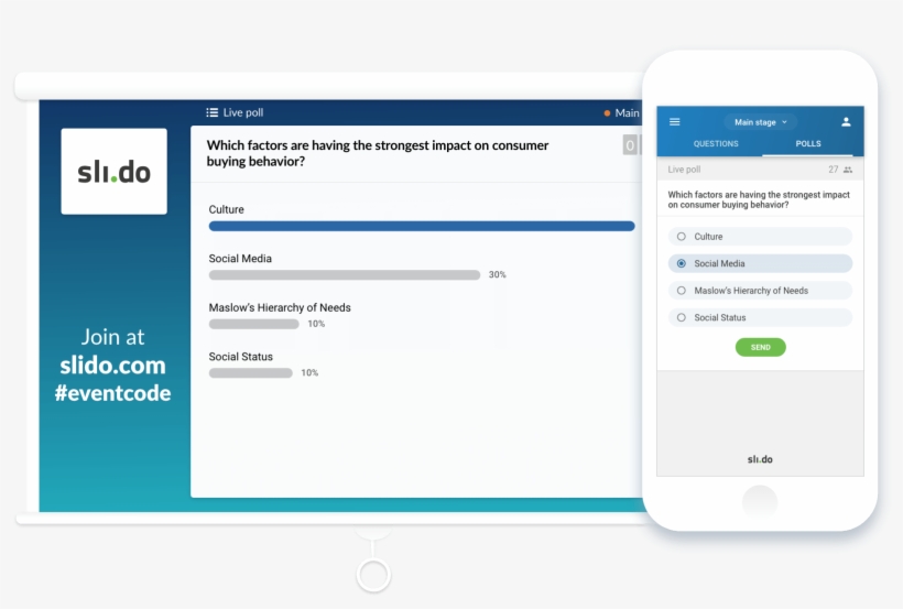 Your Audience Can Participate In Live Polls Using Our - Sli Do, transparent png download