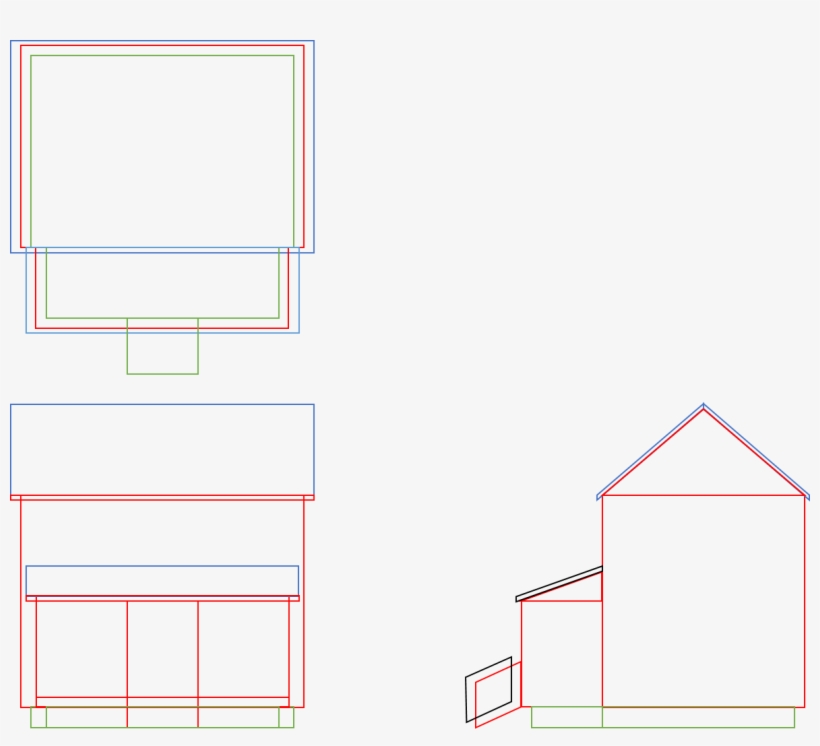 For The Fascia Pieces On The Ends Of The Two Roofs - Diagram, transparent png download
