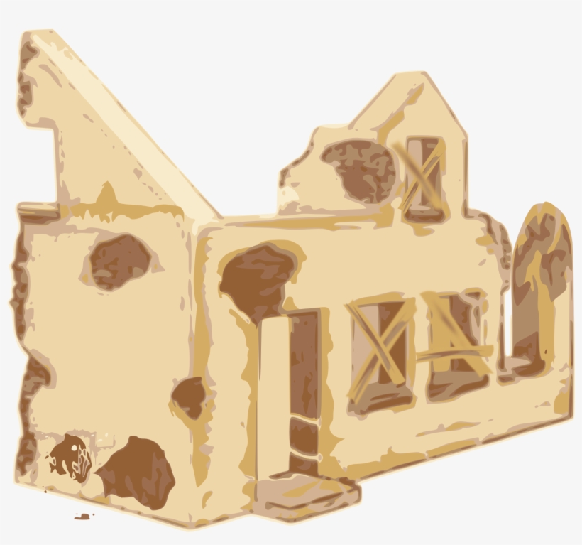 Maison Delabree Ruines Delabrement Guerre Destroyed - Destroyed House Png, transparent png download
