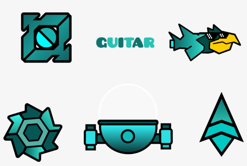 Guitar Hero Styles Logo 4 By William - Geometry Dash Guitar Hero Styles Ufo, transparent png download