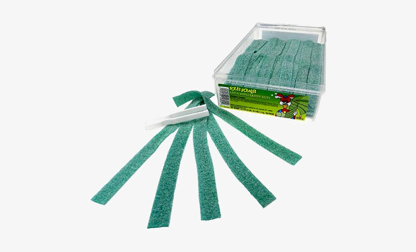Sour Power Green Apple Candy Belts For Fresh Candy - Green Apple Sour Belts 150ct Tub, transparent png download