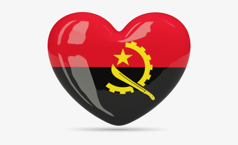 Angola Flag Vector Art Icon - Turks And Caicos Heart, transparent png download