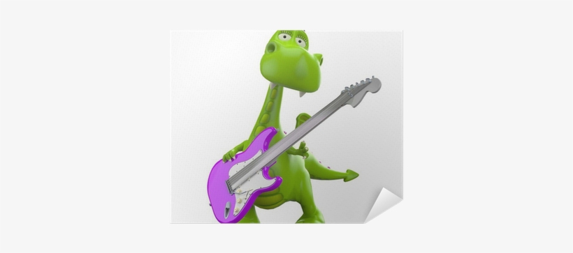 Dino Baby Green Glossy Dragon In Guitar Hero Poster - Dragon, transparent png download