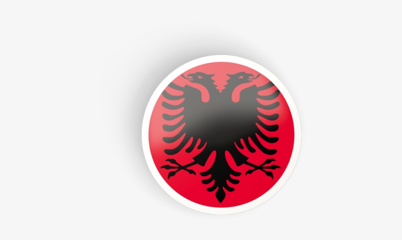Albania Flag Vector Art Icon - Albania Double Headed Eagle, transparent png download