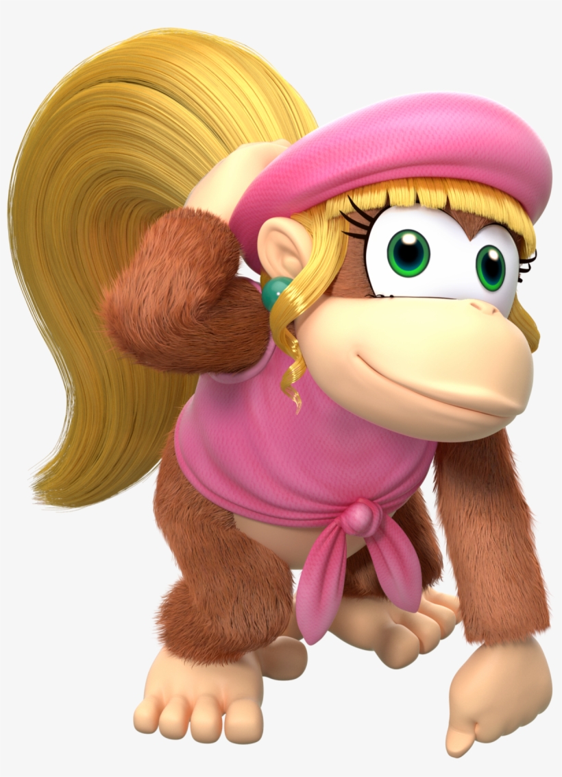 Dixie Kong, The Protagonist Of Rare's 1996 "donkey - Dixie Kong, transparent png download