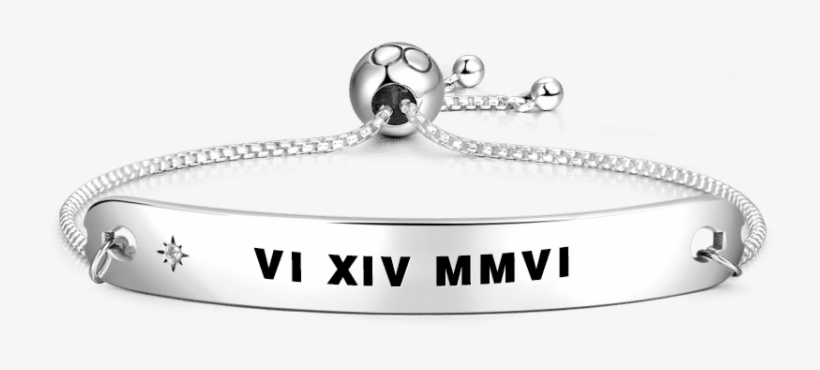 Engravable Bangles Soufeel Roman Numeral Personalized, transparent png download