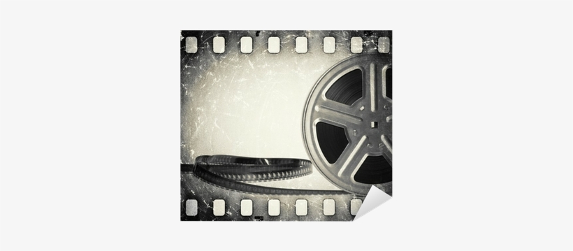 Grunge Old Motion Picture Film Reel With Film Strip - Film Stock, transparent png download