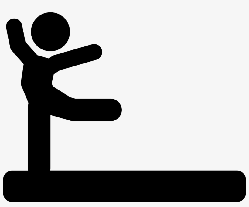Individual Gym Practice Black Silhouette Posture Of - Siluetas De Deporte Gimnasia, transparent png download