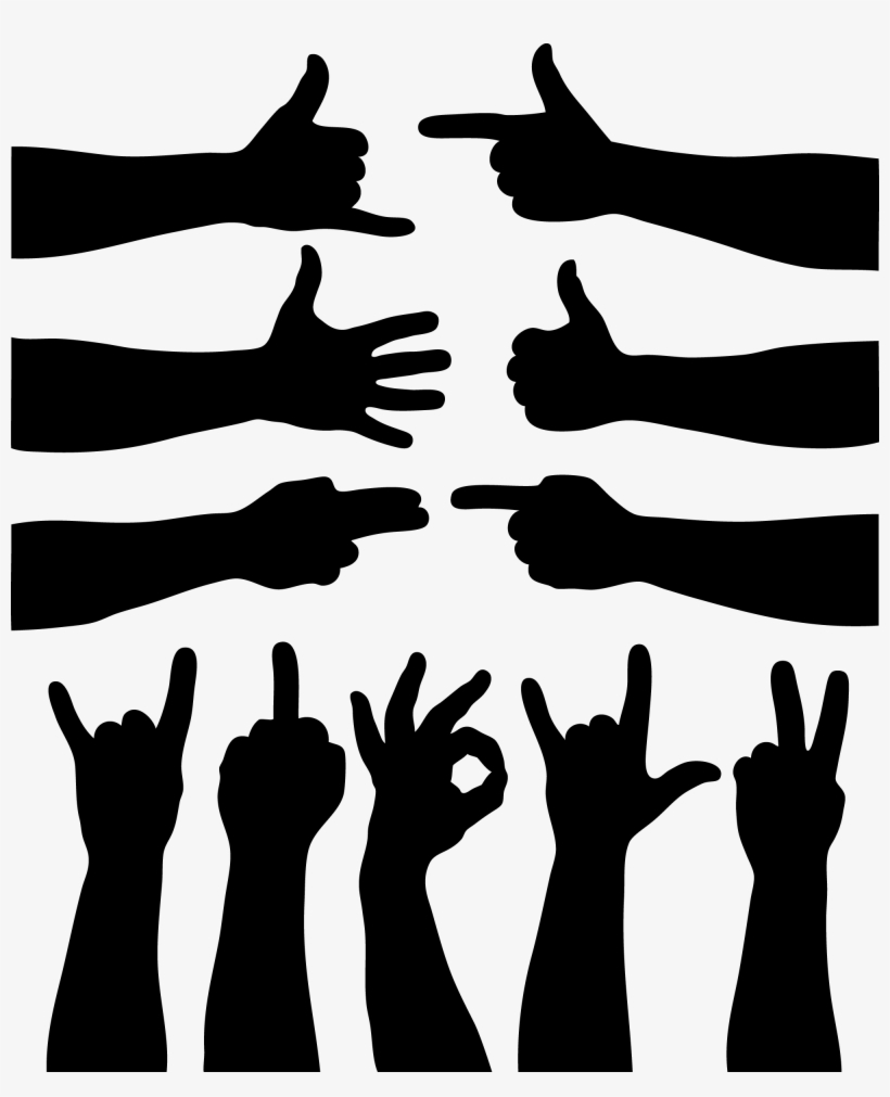 Hand Gestures In Vector Formats - Рука Вектор Png, transparent png download