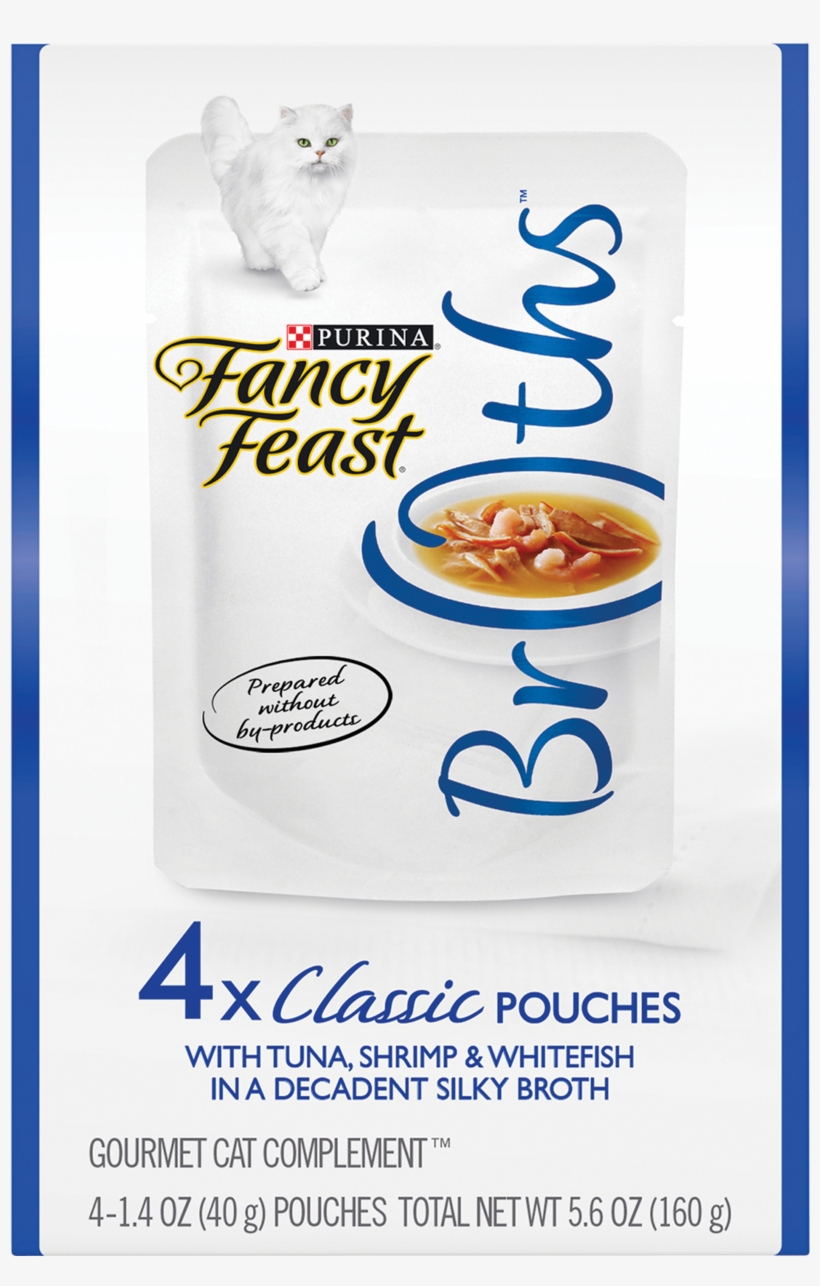 Purina Fancy Feast Broths Classic With Tuna Shrimp - Fancy Feast Cat Food Broths, transparent png download