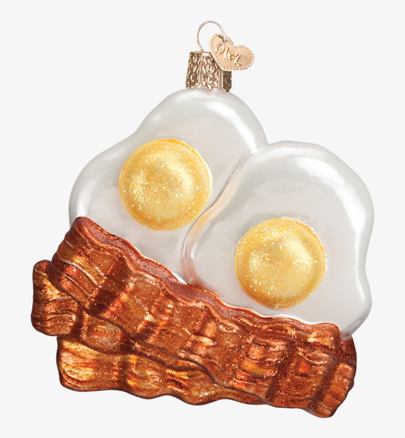 Bacon And Eggs Ornament - Bacon And Eggs Glass Ornament By Old World Christmas, transparent png download