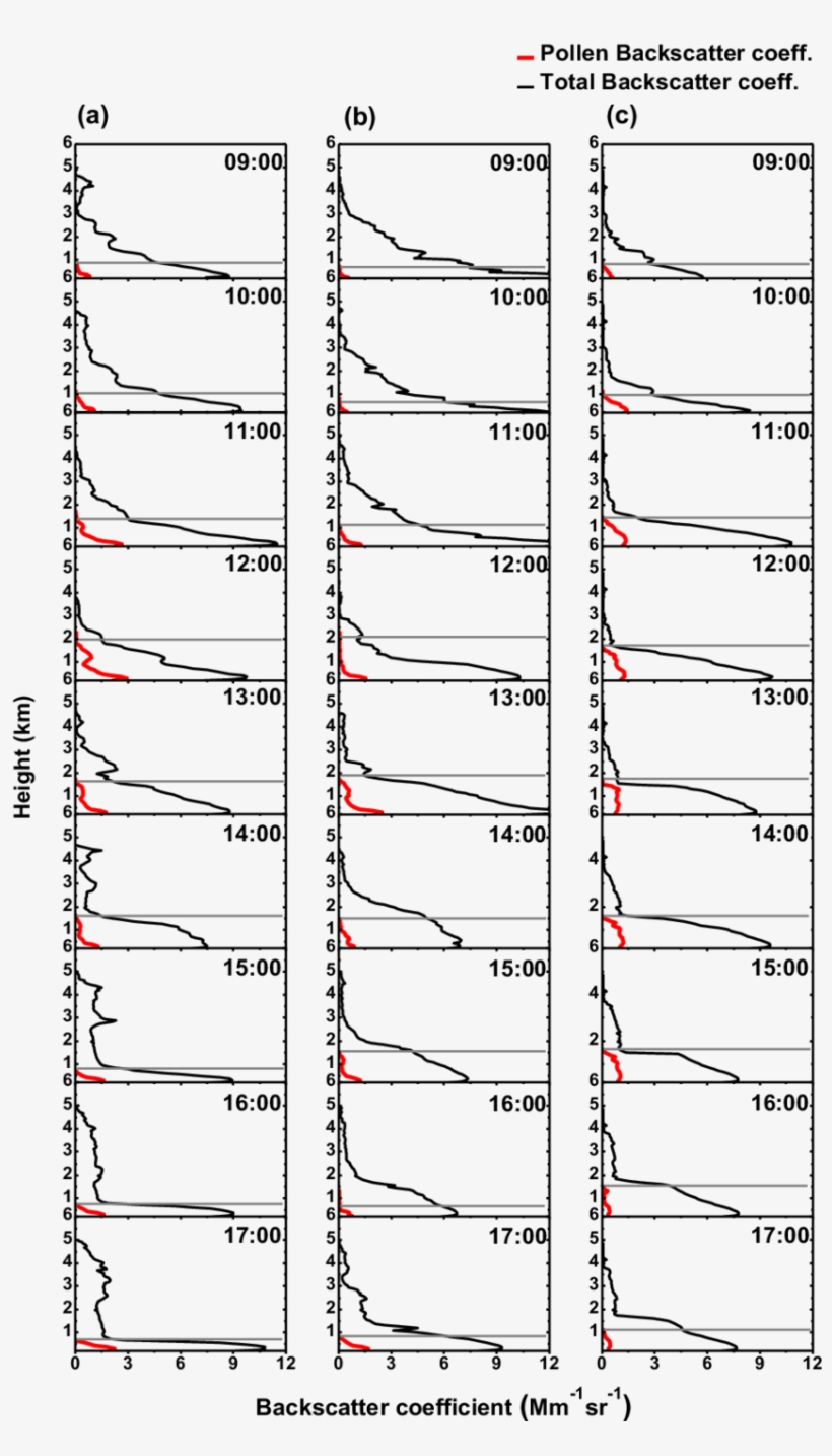 Vertical Profiles Of Aerosol Backscatter Coefficient - Black-and-white, transparent png download