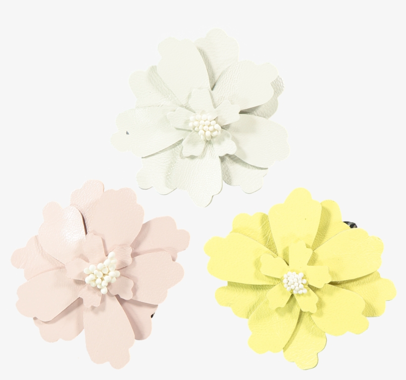 Leather Hairclip Flower Jasmine - Leather, transparent png download