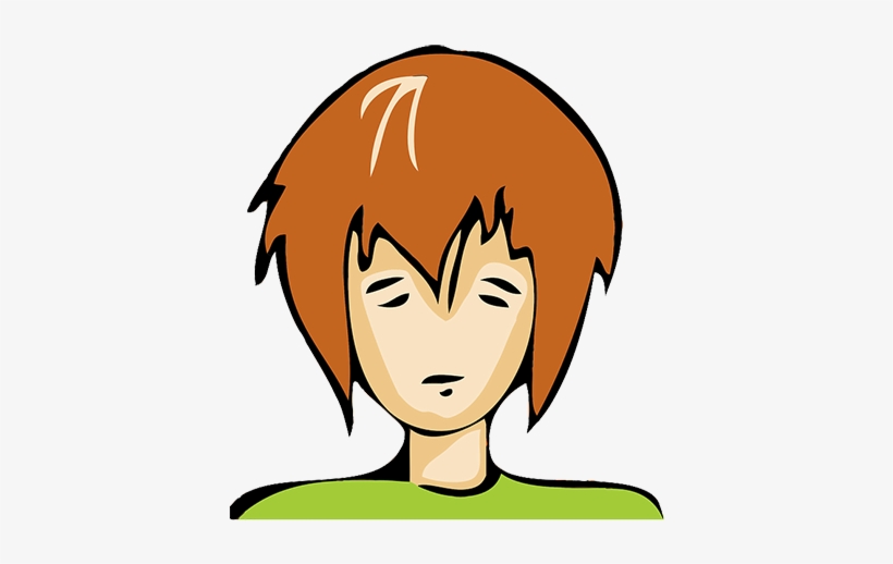 Sad Teenage Boy - Sad People Cartoon Png, transparent png download