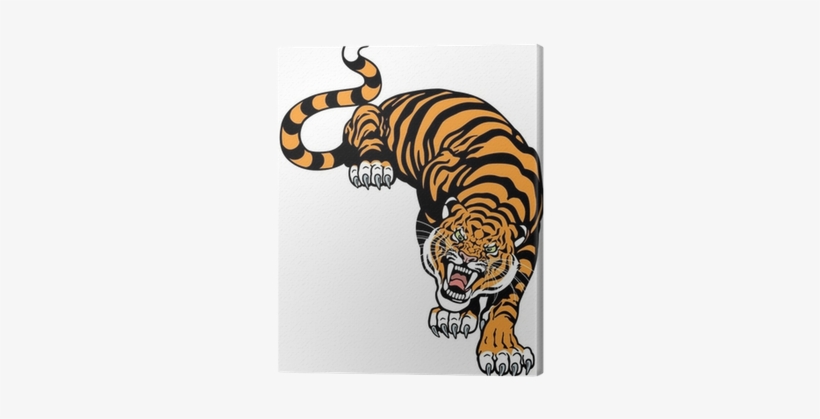 Angry Tiger Canvas Print Pixers174 We Live To Change - Tiger Illustration, transparent png download