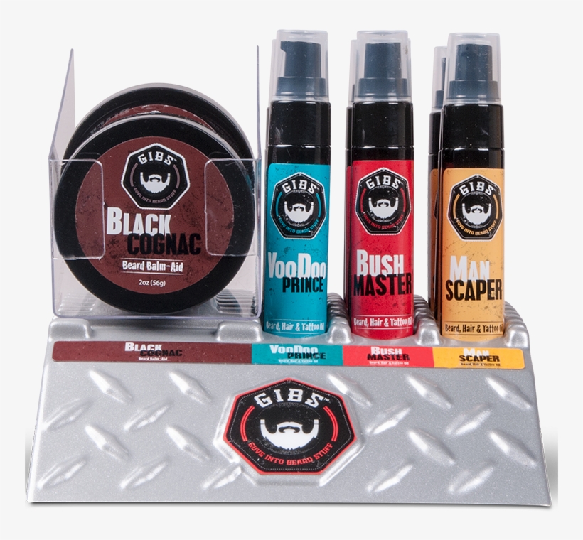 Gibs Diamond Plate Display - Gibs Grooming Black Cognac Beard Balm-aid 2 Oz / 60, transparent png download