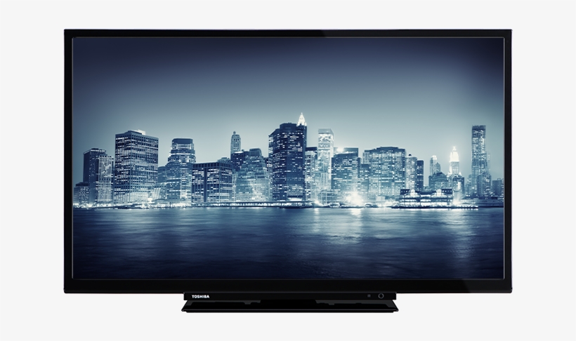 32" Toshiba Full Hd Tv Front - Vintage Manhattan Mounted Photo Print, 90x60 Cm, Posters,, transparent png download