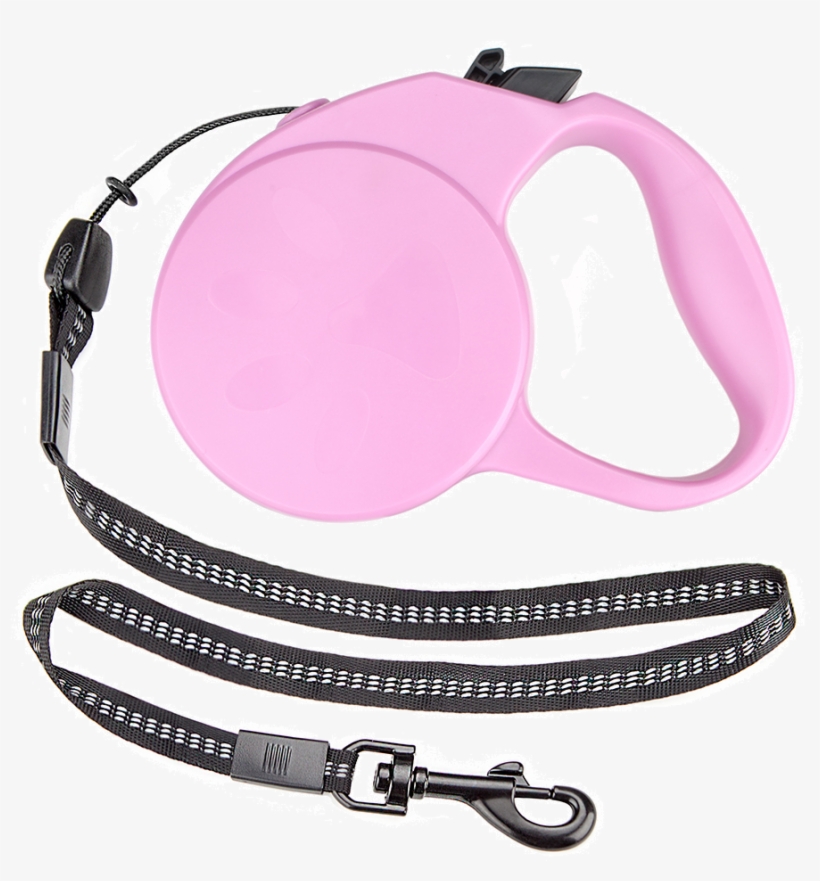 10 Foot Pink Extra Small Retractable Dog Leash - Brybelly 10-foot Black Extra-small Retractable Dog, transparent png download