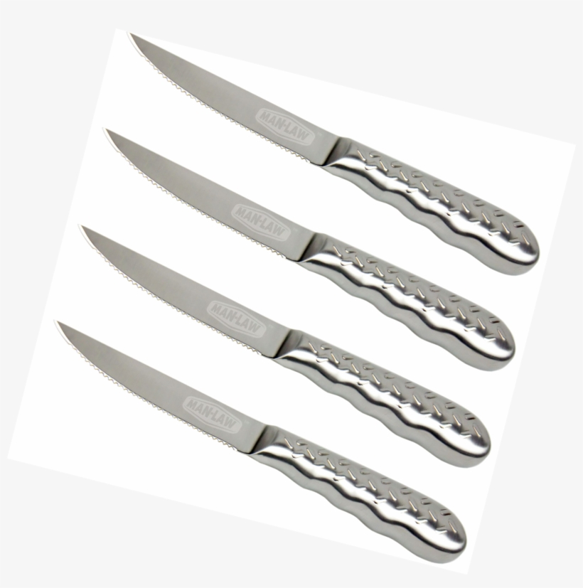 Man Law 4-piece Steak Knife Stainless Diamond Plate, transparent png download