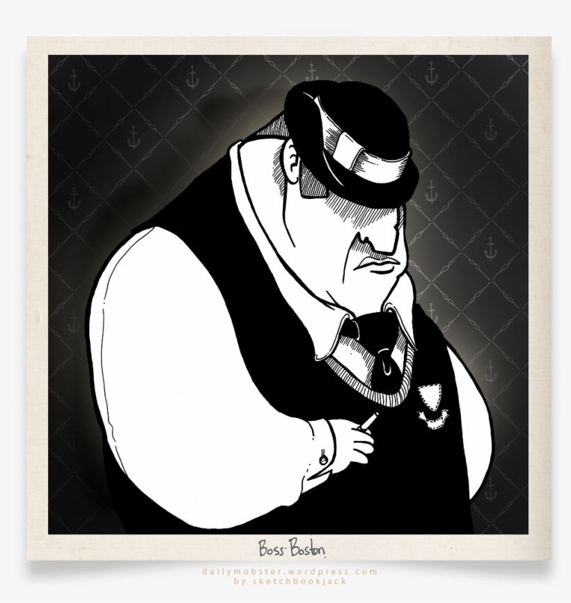 Boss Boston Character Design Illustration Cartoon Black - Custom Bbq Sauce Bottle Labels | 4" Square, transparent png download