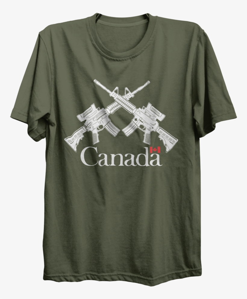 C7 Crossed Rifles Canada T-shirt - Shirt, transparent png download