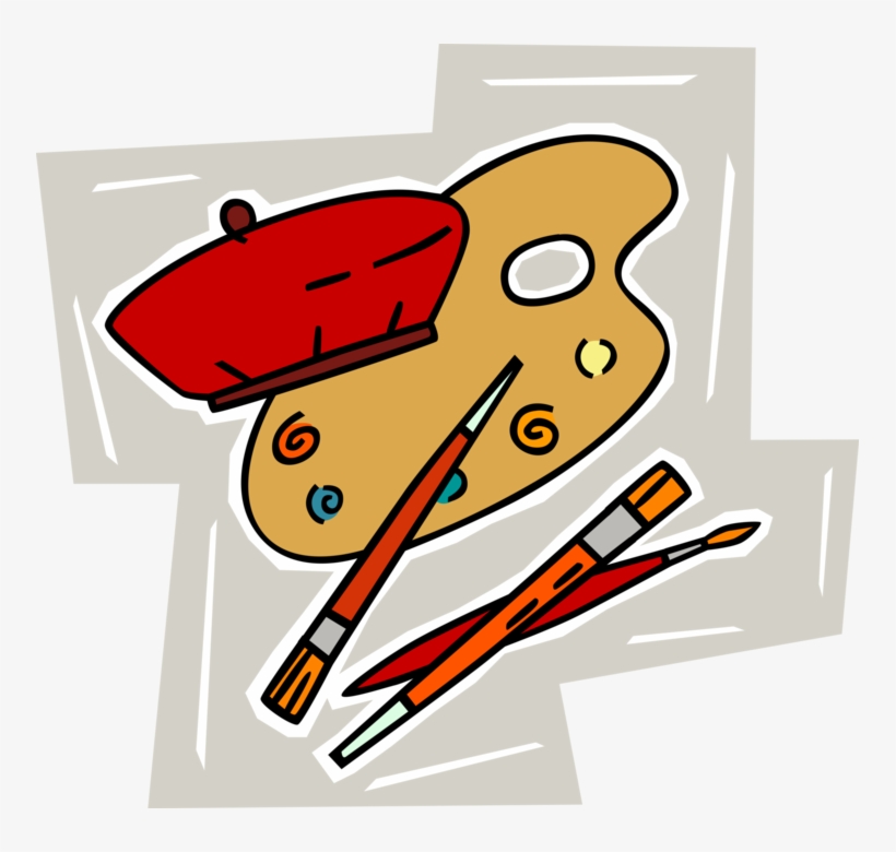 Vector Illustration Of Visual Fine Arts Artist's Palette - Illustration, transparent png download