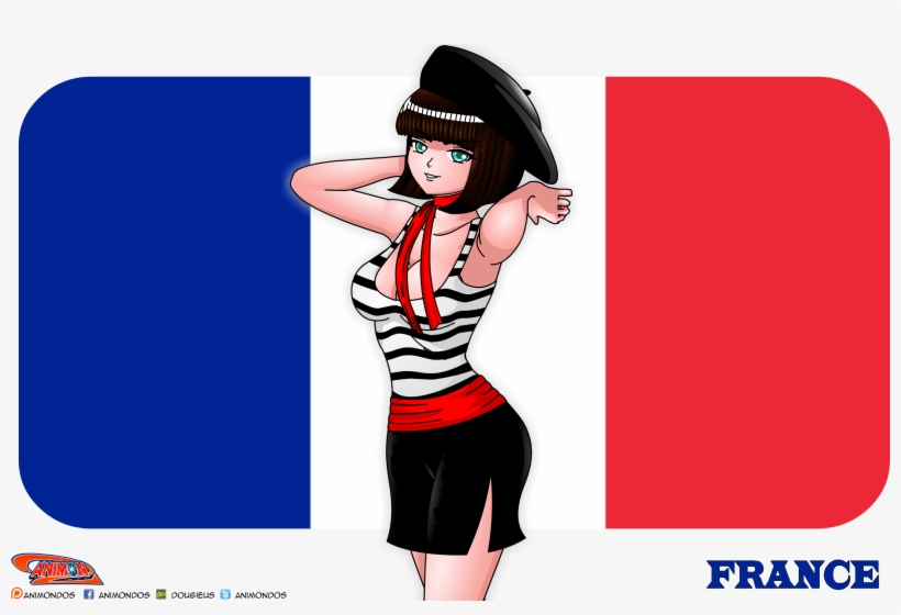 France In National Dress - Cartoon, transparent png download