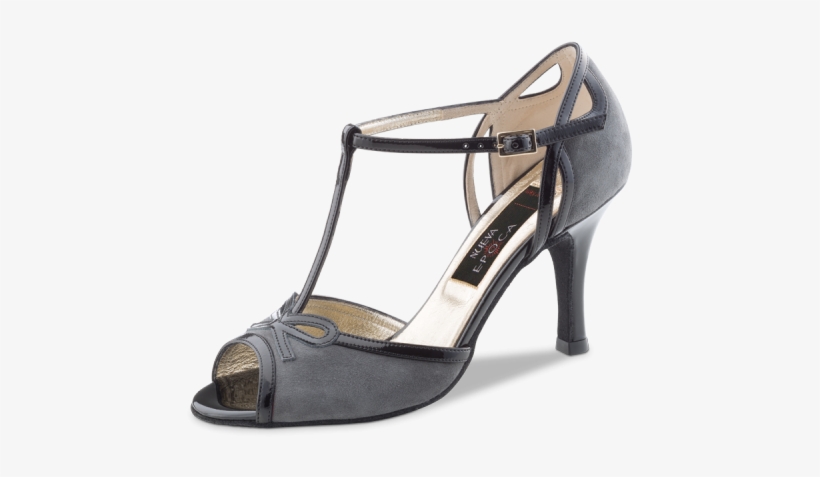 0 Grey Suede/black Patent - Taneční Boty Nueva Epoca - Alexia, transparent png download