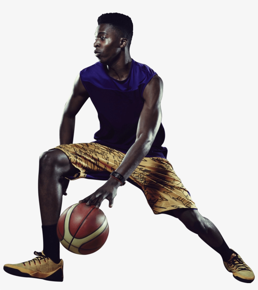 Two Basketball Players, One Slides In From The Left - Jugador De Basquet Bol Png, transparent png download