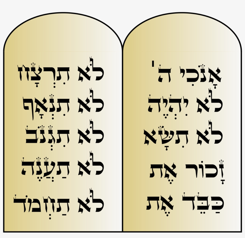This Free Icons Png Design Of 10 Commandments, transparent png download