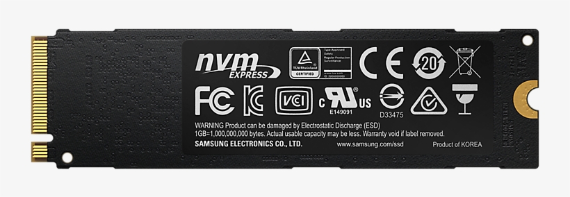 Samsung 960 Evo 500gb 22x80mm Pcie M 2 Nvme Masaustu - Samsung 970 Evo 2tb, transparent png download